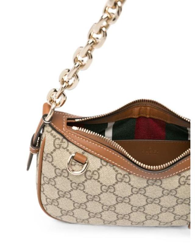 구찌 [명품] 26FW 구찌 GG 엠블럼 스몰 숄더백 847447 FAD6L 9758 BEIGE DARK BROWN DOM 착용컷