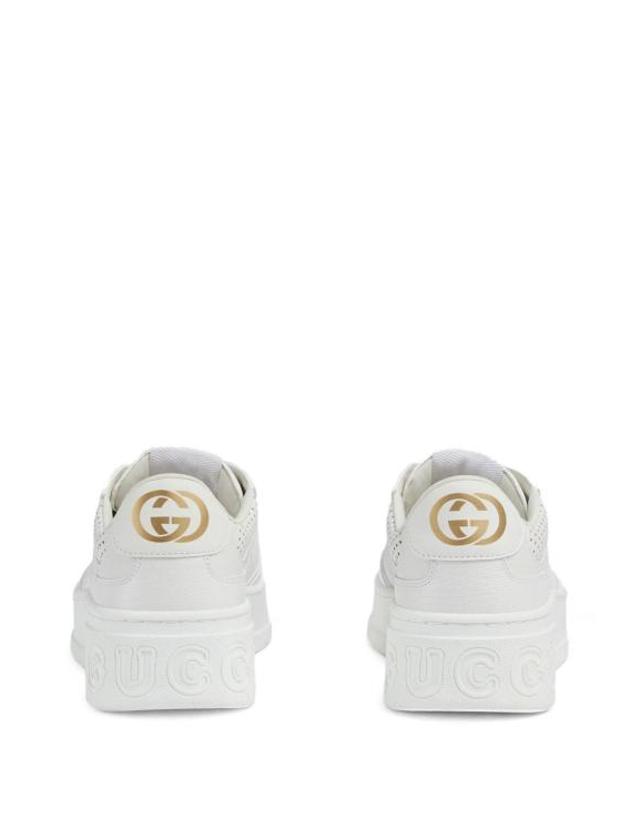 구찌 26SS 구찌 여성 패널 레이스업 스니커즈 700775AACV29048 WHITE BPG 착용컷