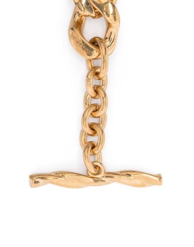 생 로랑 [명품] 26SS 생로랑 팔찌 845620 Y1500 8060 BRASS GOLD DOM 착용컷