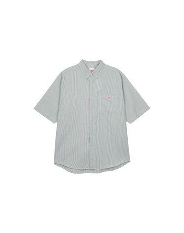 단톤 남성 도트 버튼 다운 셔츠 그린 화이트 스트라이프 DT-B0337-GWS