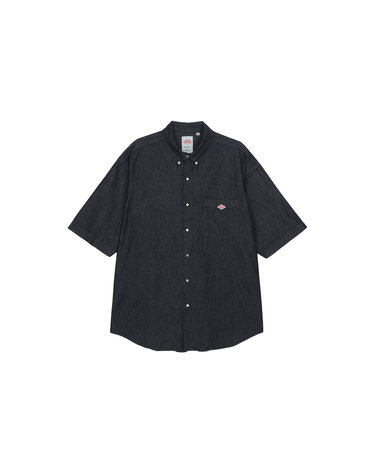 단톤 남성 도트 버튼 다운 셔츠 인디고 DT-B0337-IN