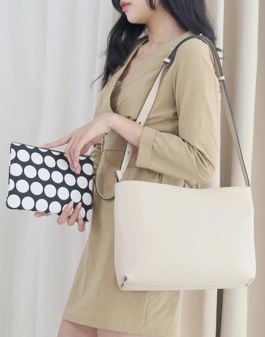 MODS(모즈) 소가죽 숄더백 파우치 포함_5컬러