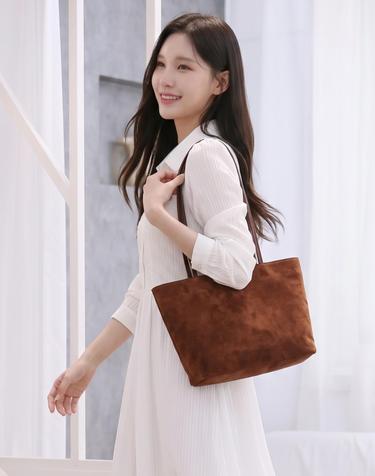 LUMEN(루멘) 스웨이드 여성용 소가죽 숄더백_4컬러