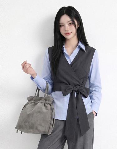 LUA(루아) 스웨이드 여성용 소가죽 토트백_3컬러