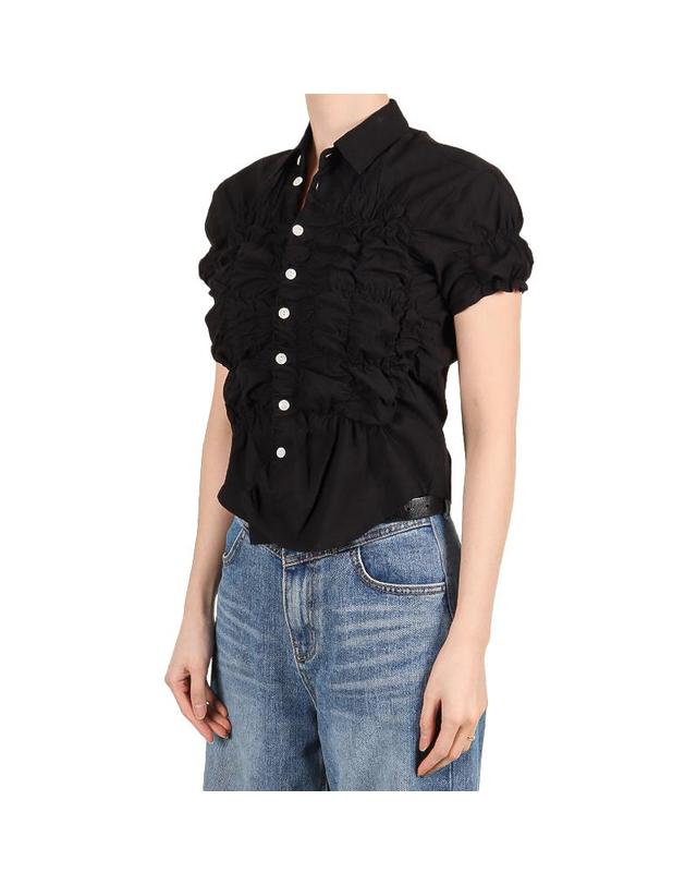 기마구아스 기마구아스 26SS 여성 론 셔츠 블랙 RWS2527146 01 착용컷