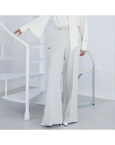 [에고이스트] [BLUE LABEL] 벨트 포인트 롱 와이드 팬츠 (ER1WP161-T)