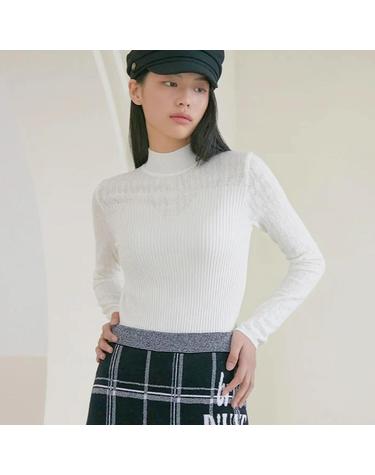 [에고이스트] [BLUE LABEL] 비스티에 라인 조직 슬림핏 풀오버 (ER1KL161-T)