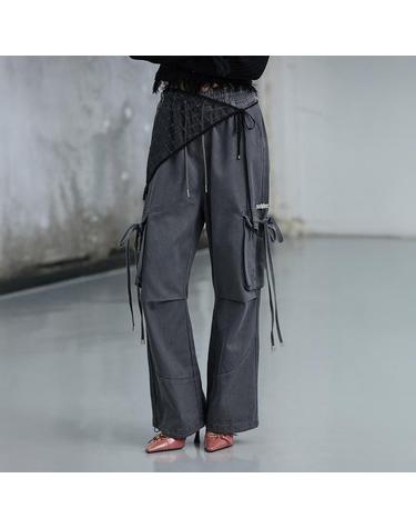 [에고이스트] [BLUE LABEL] 옆 포켓 끈 포인트 팬츠 (ER3OPT01-T)