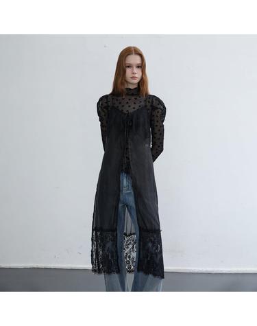 [에고이스트] [BLUE LABEL] 뷔스티에 레이스패치 원피스 (ER3OOP01-T)