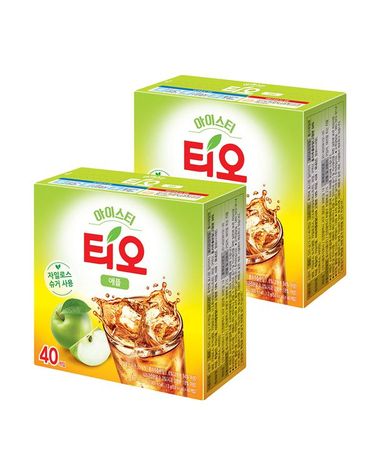 [보리보리]  아이스티 티오 애플 40T 2개