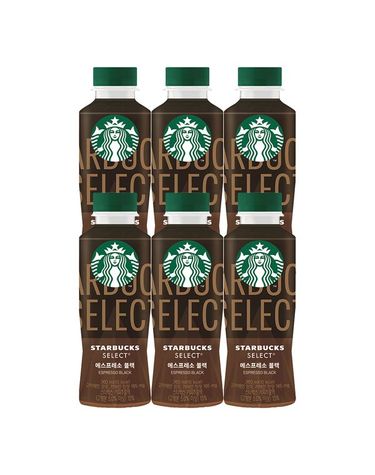 [보리보리] 스타벅스 셀렉트 에스프레소 블랙 360ml 6페트