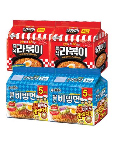 [보리보리]  비빔면 130g 10봉+ 라볶이 145g 8봉