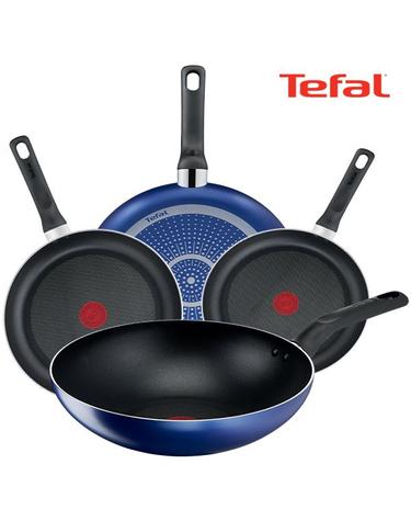 [테팔] 팬&냄비 PTFE 미드나잇 블루 4종세트 (프라이팬 24cm+26cm+28cm+볶음팬 28cm)