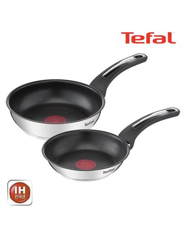 [테팔] 팬&냄비 인덕션 스테인리스 스틸 뉴 이모션 2종세트 (프라이팬 18cm+20cm)
