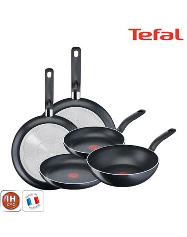 [테팔] 팬&냄비 인덕션 스타트이지 5종세트 (프라이팬 24cm+28cm+30cm+32cm+볶음팬 28cm)