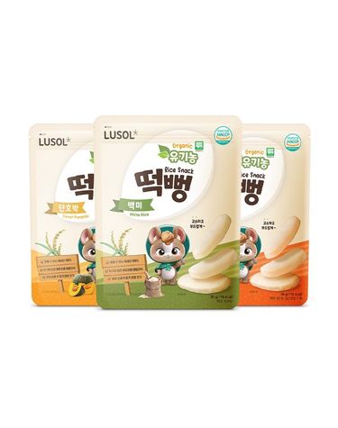 [보리보리]  유기농 떡뻥 1팩 골라담기  당근, 단호박, 백미
