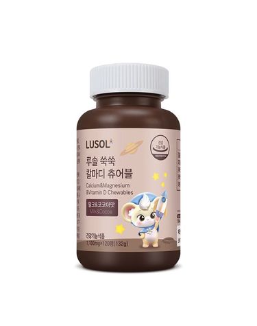 [보리보리]  쑥쑥 칼마디 츄어블 1박스 120정 밀크 코코아맛
