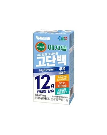 [보리보리]  고단백 두유 플레인 설탕무첨가 저당두유 190mlx80팩