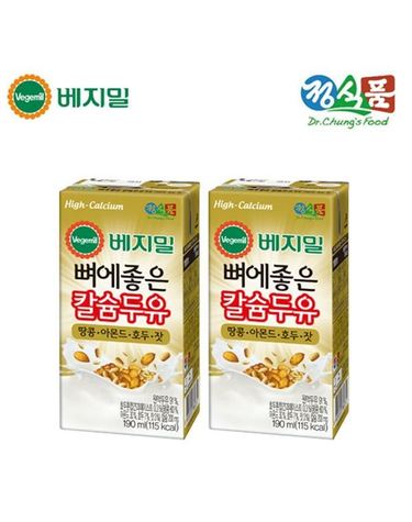 [보리보리]  뼈에좋은 칼슘 두유 아몬드호두잣 190mlx80팩