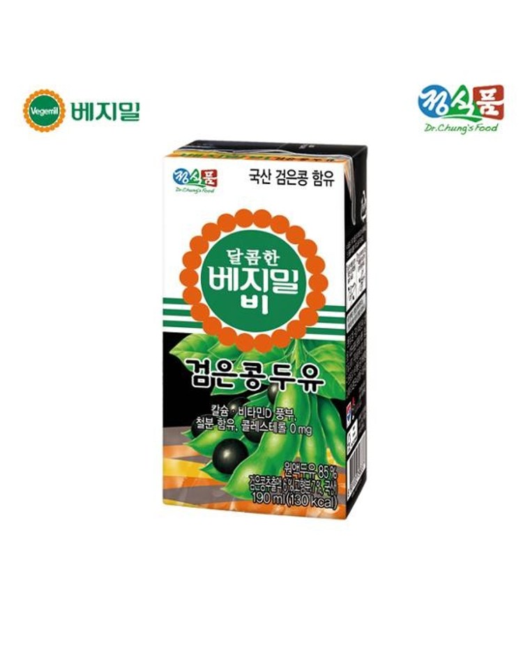 베지밀 [보리보리] 달콤한  B비 검은콩 두유 190mlx48팩