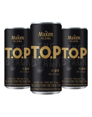 [보리보리]  TOP 티오피 더블랙 200ml 30캔