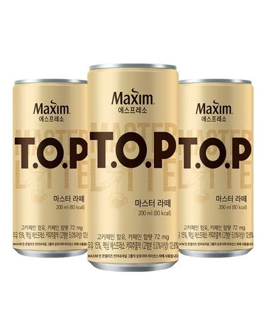 [보리보리]  TOP 티오피 마스터라떼 200ml 30캔