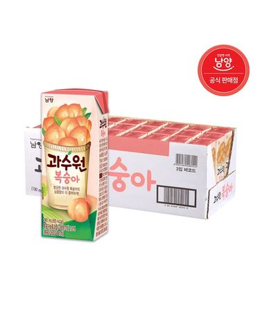 [보리보리] 과수원 복숭아 190ml 24팩