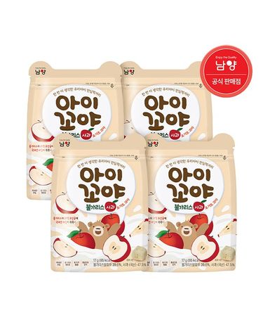 [보리보리] 아이꼬야 아기과자 불가리스 요거트볼 사과 4개
