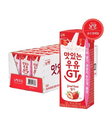 [보리보리] 맛있는우유GT 180ml 멸균 딸기 24팩