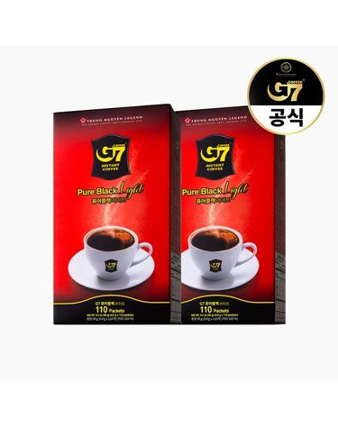 [보리보리]  블랙커피 퓨어블랙 라이트 0.9g x 110개입 X 2개 총 220개입