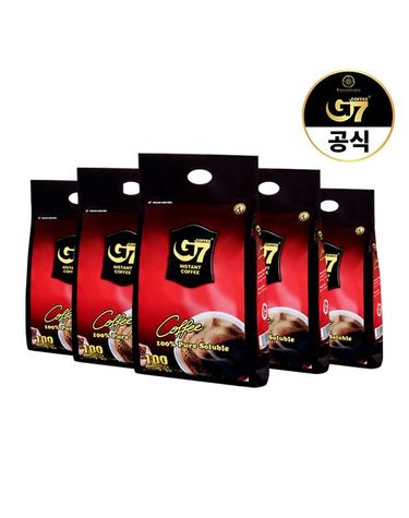 [보리보리]  퓨어 블랙 100개입 x 5개 총 500개입 / 커피믹스 인스턴트 블랙 스틱 베트남커피