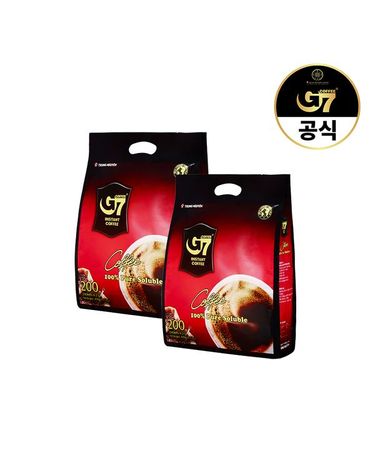 [보리보리]  퓨어 블랙커피 200개입 X 2개 총 400개입 / 커피믹스 인스턴트 블랙 스틱 베트남커피