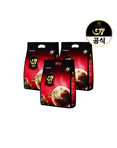 [보리보리]  퓨어 블랙커피 200개입 X 3개 총 600개입 / 커피믹스 인스턴트 블랙 스틱 베트남커피