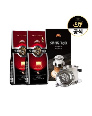 [보리보리] 쭝웬 상타오 5 원두커피 340g X 2개 + 이녹스 커피필터 세트