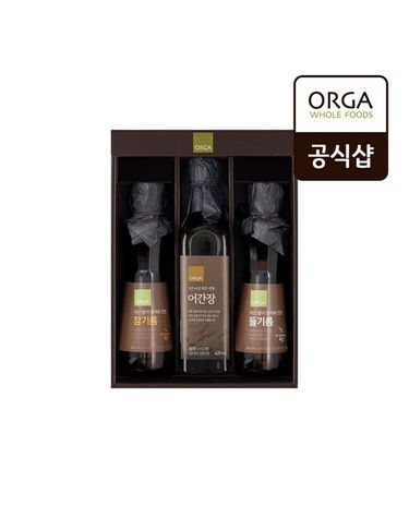 [보리보리] ORGA 참기름 들기름 어간장 선물세트