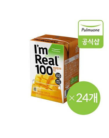 [보리보리]  아임리얼 100 망고 24개140ml x 6입 x 4개