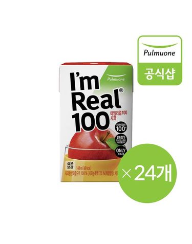 [보리보리]  아임리얼 100 사과 24개140ml x 6입 x 4개