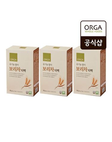 [보리보리] ORGA 유기농 발아 보리차 150g10g15ea x 3개