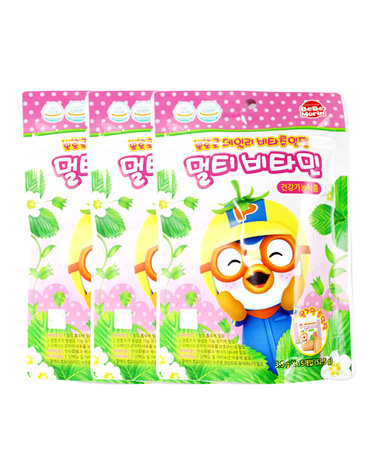 [보리보리] 뽀로로 데일리비타 멀티츄잉정 딸기맛 X 3봉
