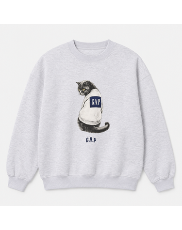 PUBLUX GAP 별주 고양이 그래픽 프린트 기모 스웨트 맨투맨 3110430400003