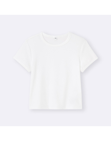GU 지유 골지크루넥 티셔츠 Q 361477