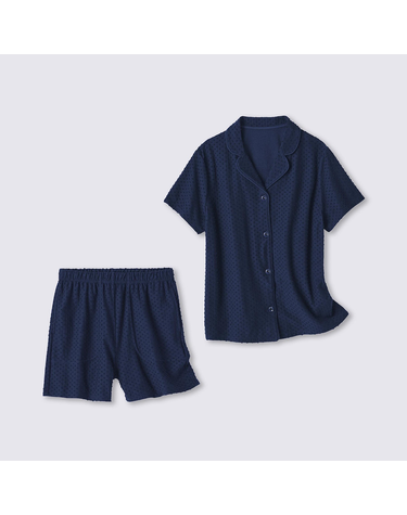 GU 지유 코튼 블렌드 도트 파자마 Q 361667
