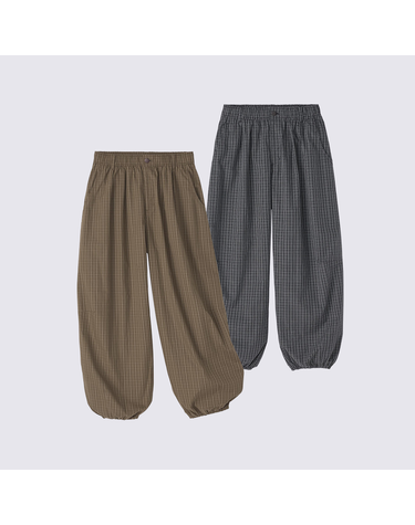 GU 지유 벌룬 팬츠 체크 UL 362867