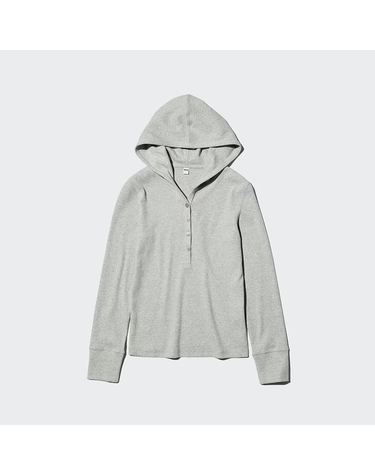 유니클로 후드 골지 긴팔 티셔츠 488298