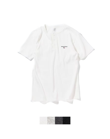 노티카 NAUTICA 에센셜 타이트핏 S/S 헨리넥 티셔츠 1027207500195