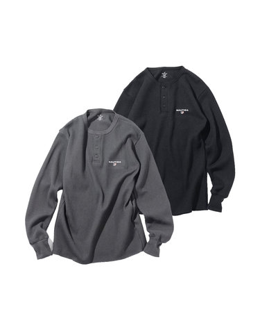 노티카 NAUTICA 에센셜 타이트핏 L/S 헨리넥 와플 티셔츠 1023207500609