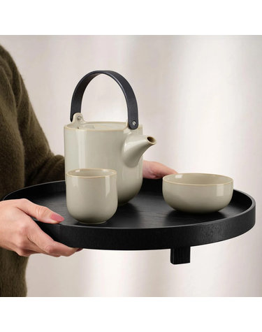 아사셀렉션 우드 버드나무 쟁반 40cm (블랙)