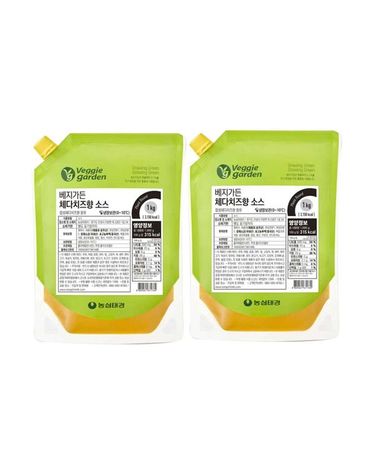 [보리보리] 베지가든 체다치즈향소스 1kg 식물성 2개