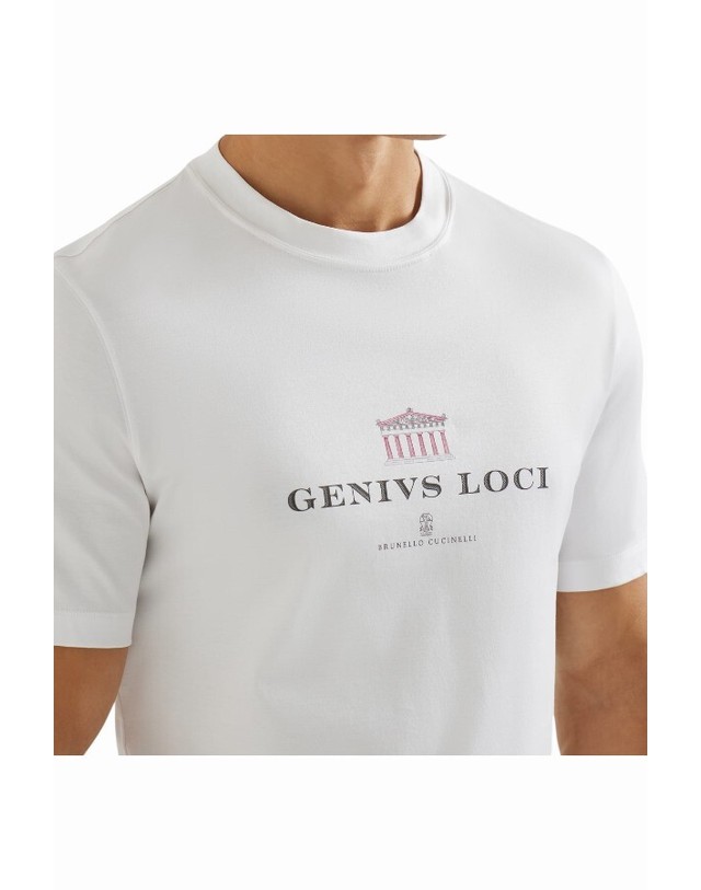 브루넬로 쿠치넬리 브루넬로 쿠치넬리 26SS GENIUS LOCI 프린팅 반팔티셔츠 M0B138520 CFC06 착용컷