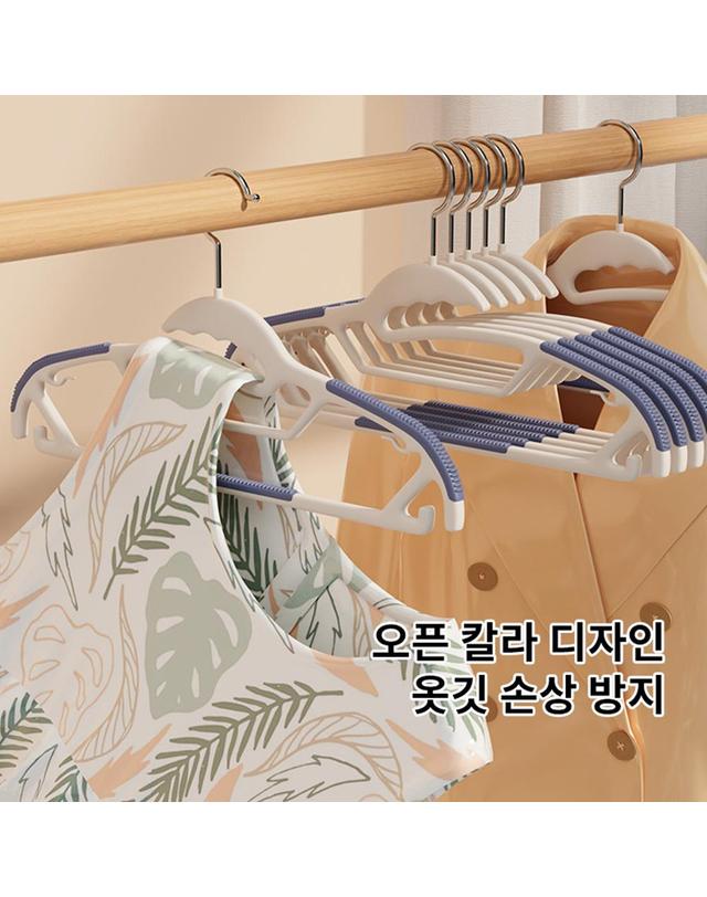사만킬로미터 40000KM 오픈토 미끄럼 어깨뿔방지 고리 회전형 옷걸이 10개입 착용컷